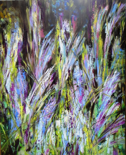 Wind in Grass, 24 x 30 inch, oil on canvas
